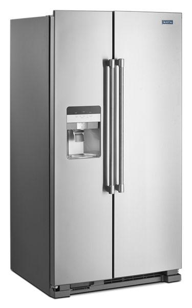 36"Maytag 25 Cu. Ft. Wide Side-by-Side Refrigerator with Exterior Ice and Water Dispenser - MSS25C4MGZ