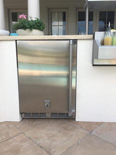 24" Hestan 5.0 Cu. Ft. GRWS Series Left Hinge Outdoor Dual Zone Refrigerator with Wine Storage - GRWSL24-BU