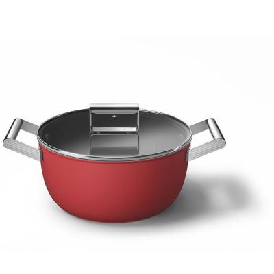 SMEG 50's Style Cookware Casserole With 24 Inch Diameter In Red - CKFC2411RDM