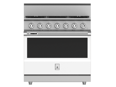 36" Hestan KRD Series Liquid Propane Dual Fuel Range with 5-Burner - KRD364GD-LP-WH