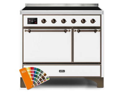 40" ILVE 3.82 Cu. Ft. Majestic II Electric Freestanding Range in Custom RAL Color with Bronze Trim - UMDI10QNS3/RALB