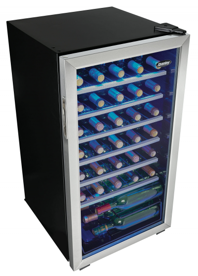 18" Danby 36 Bottle Free-Standing Wine Cooler in Stainless Steel - DWC93BLSDBR1