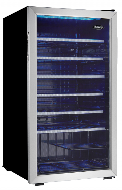 18" Danby 36 Bottle Free-Standing Wine Cooler in Stainless Steel - DWC93BLSDBR1