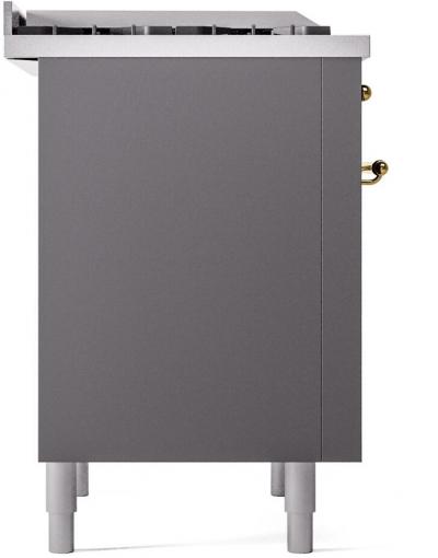 36" ILVE Professional Plus II Dual Fuel Liquid Propane Freestanding Range with Brass Trim - UP36FNMP/MGG LP