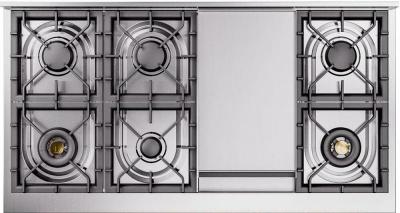 48" ILVE Nostalgie II Dual Fuel Natural Gas Freestanding Range in Glossy Black with Brass Trim - UP48FNMP/BKG NG