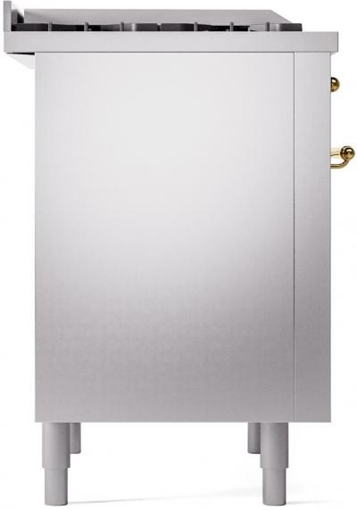 36" ILVE Professional Plus II Dual Fuel Natural Gas Freestanding Range with Chrome Trim - UP36FNMP/SSC NG