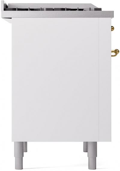 36" ILVE Professional Plus II Dual Fuel Natural Gas Freestanding Range with Brass Trim - UP36FNMP/WHG NG