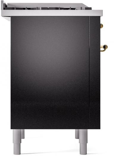 36" ILVE Professional Plus II Dual Fuel Liquid Propane Freestanding Range with Bronze Trim - UP36FNMP/BKB LP