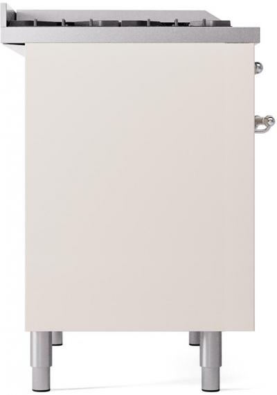 40" ILVE Nostalgie II Dual Fuel Liquid Propane Freestanding Range in Antique White with Chrome Trim - UPD40FNMP/AWC LP