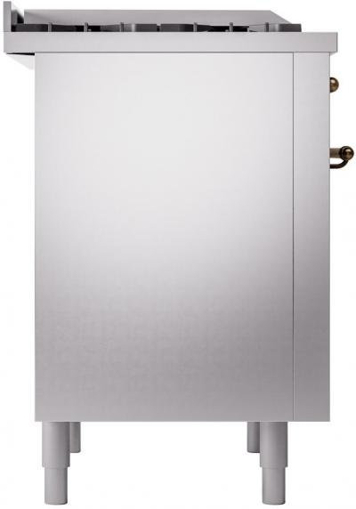 36" ILVE Professional Plus II Dual Fuel Natural Gas Freestanding Range with Bronze Trim - UP36FNMP/SSB NG