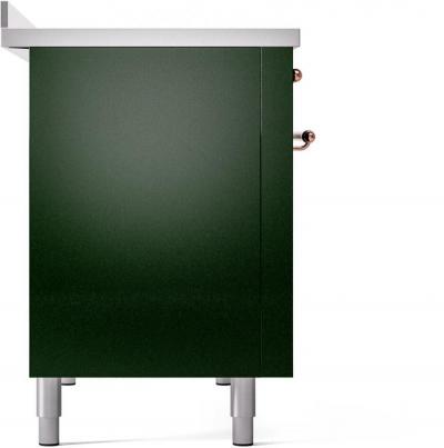 48" ILVE Nostalgie II Electric Freestanding Range in Emerald Green with Copper Trim - UPI486NMP/EGP