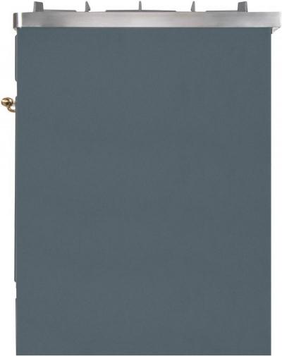 30" ILVE Majestic II Electric Freestanding Range in Blue Grey with Brass Trim - UMI30NE3/BGG