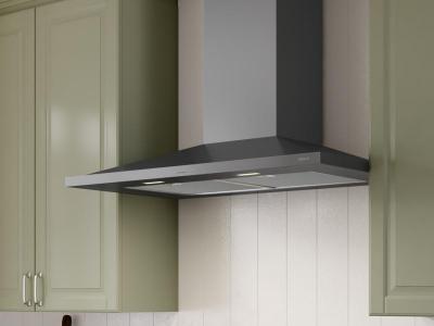 36" Zephyr Core Collection Anzio Wall Mount Range Hood in Black Stainless Steel - ZAN-M90DBS