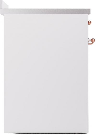 30" ILVE Nostalgie II Electric Freestanding Range in White with Copper Trim - UPI304NMP/WHP