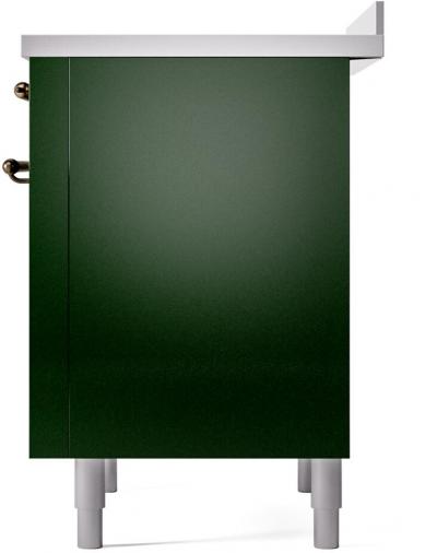 36" ILVE Nostalgie II Electric Freestanding Range in Emerald Green with Bronze Trim - UPI366NMP/EGB