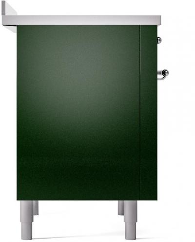 36" ILVE Nostalgie II Induction Freestanding Range in Emerald Green with Chrome Trim - UPI366NMP/EGC