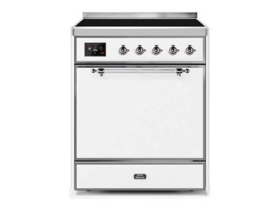 30" ILVE 4 Cu. Ft. Majestic II Electric Freestanding Range with Bronze Trim - UMI30QNE3/WHB