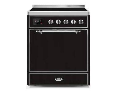 30" ILVE 4 Cu. Ft. Majestic II Electric Freestanding Range with Copper Trim - UMI30QNE3/BKP