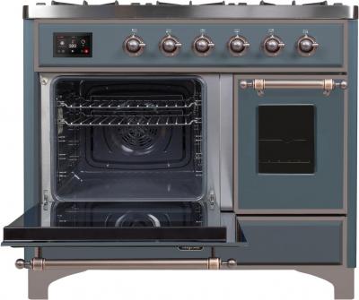 40" ILVE Majestic II Dual Fuel Liquid Propane Freestanding Range with Bronze Trim - UMD10FDNS3/BGB LP