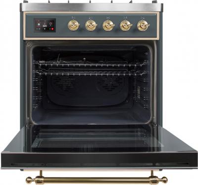 30" ILVE Majestic II Dual Fuel Natural Gas Freestanding Range with Bronze Trim - UM30DNE3/BGB NG