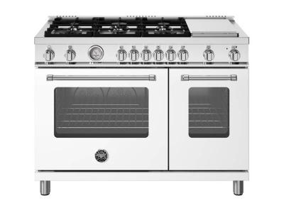 48" Bertazzoni Master Series 6 Burner and Griddle All Gas Range - MAS486GGASBIV