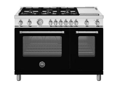 48" Bertazzoni Master Series 6 Burner and Griddle All Gas Range - MAS486GGASNEV