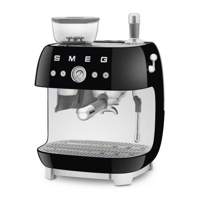 SMEG Retro Style Espresso Manual Coffee Machine in Black - EGF03BLUS