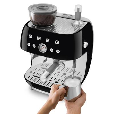 SMEG Retro Style Espresso Manual Coffee Machine in Black - EGF03BLUS