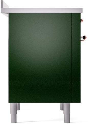 36" ILVE Nostalgie II Electric Freestanding Range in Emerald Green with Copper Trim - UPI366NMP/EGP