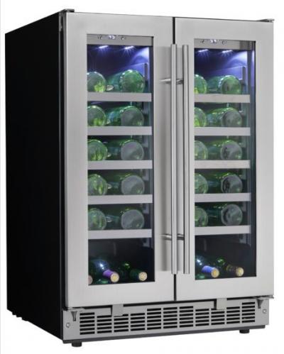 24” Silhouette  Napa  French Door Wine Cooler - DWC047D1BSSPR