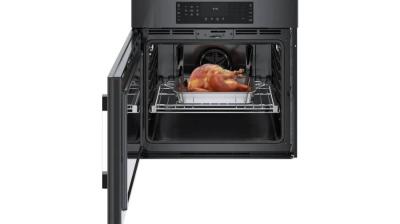 30" Bosch 800 Series Convection Single Oven in Black stainless steel - HBL8444LUC