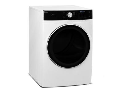 27" Midea 8.0 Cu. Ft. Front Load Dryer in White - MLE52N3AWW