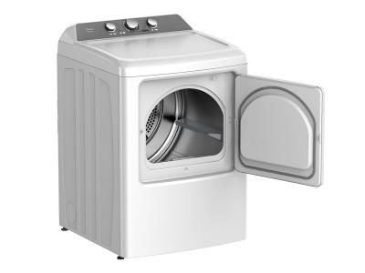 27" Midea 6.7 Cu. Ft. Electric Dryer in White - MLE43A3AWW