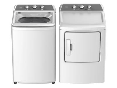 27" Midea 6.7 Cu. Ft. Electric Dryer in White - MLE43A3AWW