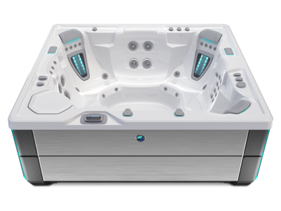 HotSpring Highlife Collection 7 Seat Luxury Spa with Brushed Nickel Cabinet - GRANDEE-BN-AW