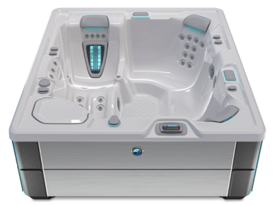 HotSpring Highlife Collection 5 Seat Hot Tub with Brushed Nickel Cabinet - Sovereign-BN-IG