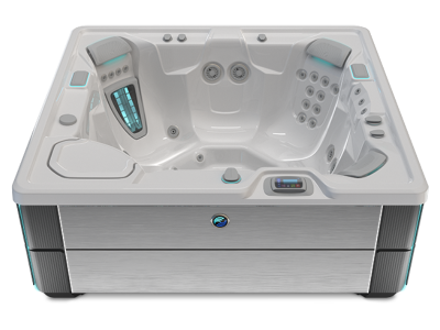 HotSpring Highlife Collection 5 Seat Luxury Mid-Sized Spa with Brushed Nicket Cabinet - Prodigy-BN-IG