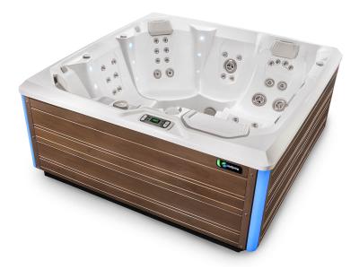 HotSpring Limelight Collection 6 Seats Premium Hot Tub with Coastal Gray Cabinet - Flair-CG-AW