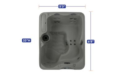 Freeflow Spas 4 Person Azure Premier Spa With Charcoal Cabinet - Azure Premium Charcoal (T)