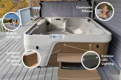 Freeflow Spas 5 Person Hot Tub with Charcoal Cabinet - Excursion Premier Charcoal (S)