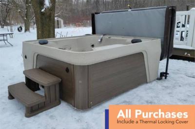 Freeflow Spas 5 Person Hot Tub with Charcoal Cabinet - Excursion Premier Charcoal (S)