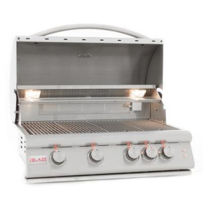 32" Blaze 4-Burner LTE Liquide Propane Grill with Rear Burner and Built-in Lighting System - BLZ-4LTE2-LP