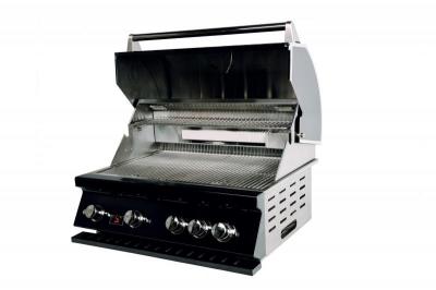 28" Bonfire Built-In 4 Burner Liquid Propane Gas Grill in Black - CBB4-B-LP