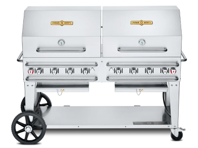 60" Crown Verity Single Inlet Bulk Propane Rental Grill with Dome - CV-RCB-60RDP-SI-BULK