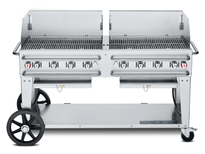 60" Crown Verity Single Inlet Bulk Propane Rental Grill with Windguard Package - CV-RCB-60WGP-SI-BULK