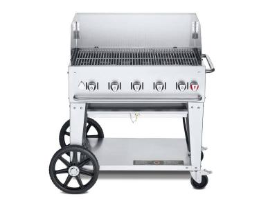 36" Crown Verity Liquid Propane Windguard Package Mobile Grill - CV-MCB-36WGP