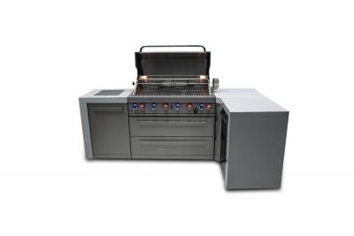 Mont Alpi 6 Burner Deluxe Island with 90 Degree Corner - MAi805-D90