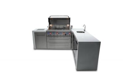 Mont Alpi 6 Burner Deluxe Island with 90 Degree Corner - MAi805-D90BEV