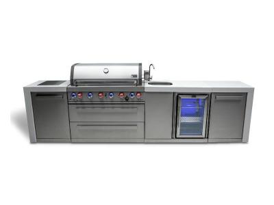 Mont Alpi 6 Burner Deluxe Island with Beverage Center - MAi805-DBEV