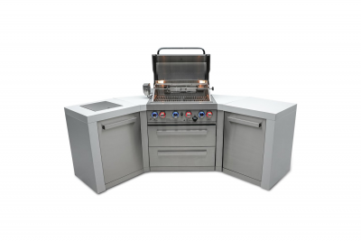 32" Mont Alpi 4 Burner Deluxe Island With 45 Degree Corner - MAi400-D45